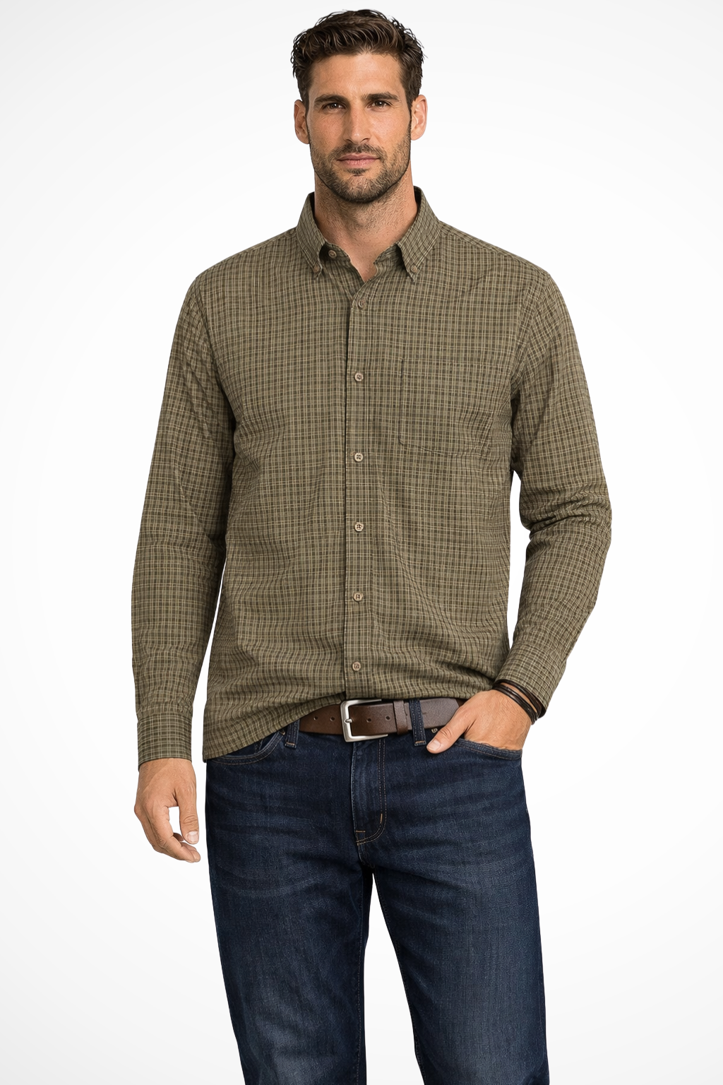 Rupert | Men Striped Long Sleeve Button Down Formal Shirt