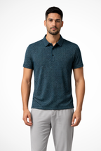 Elliot | Men Waffle Knit Short Sleeve Formal Polo Shirt