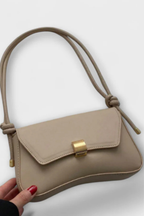 Maravelle | Women Minimalist Shoulder Bag with Gold Clasp