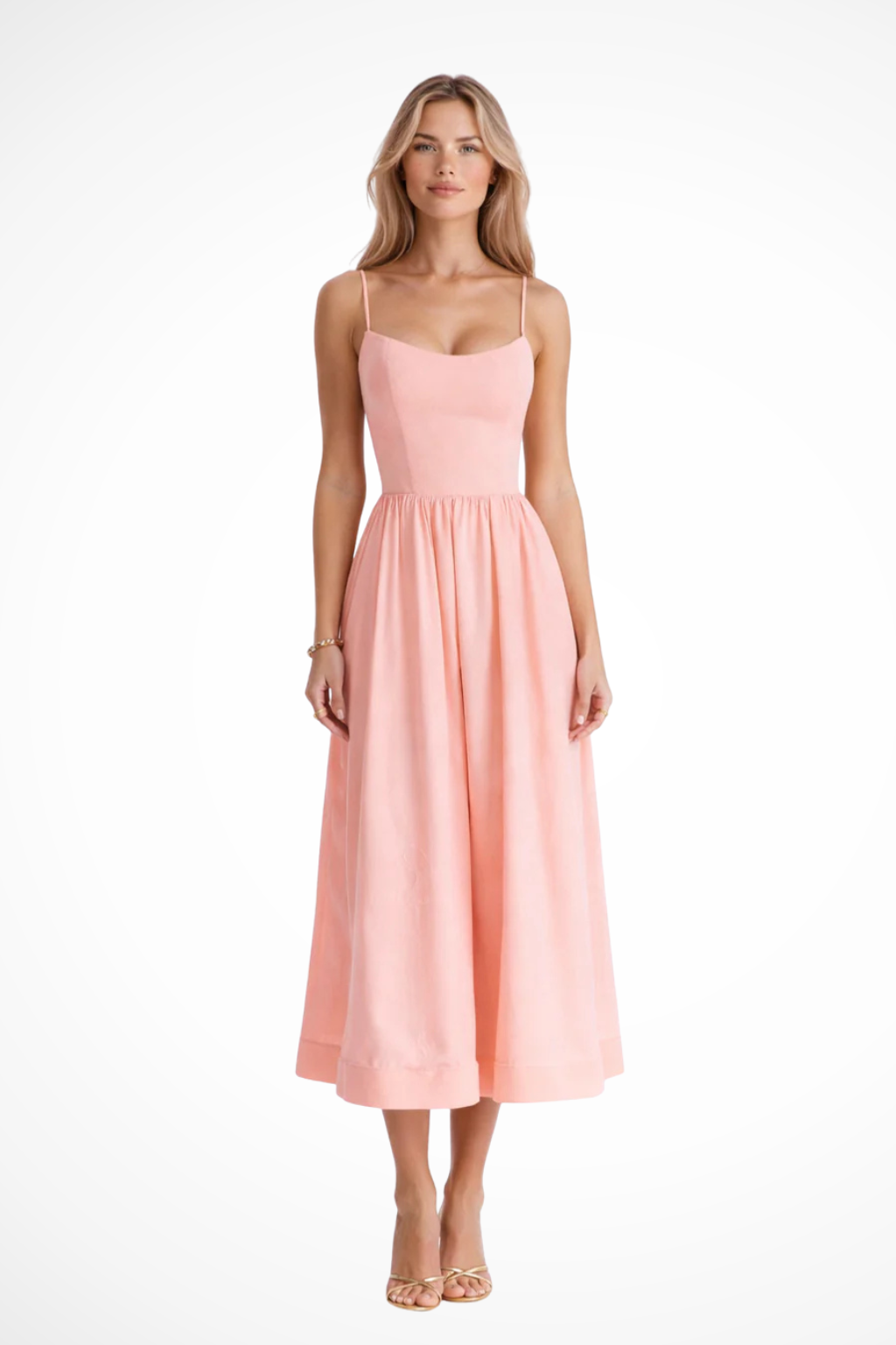 Aurevia | Women Ascot Style A Line Wedding Guest Midi Dress
