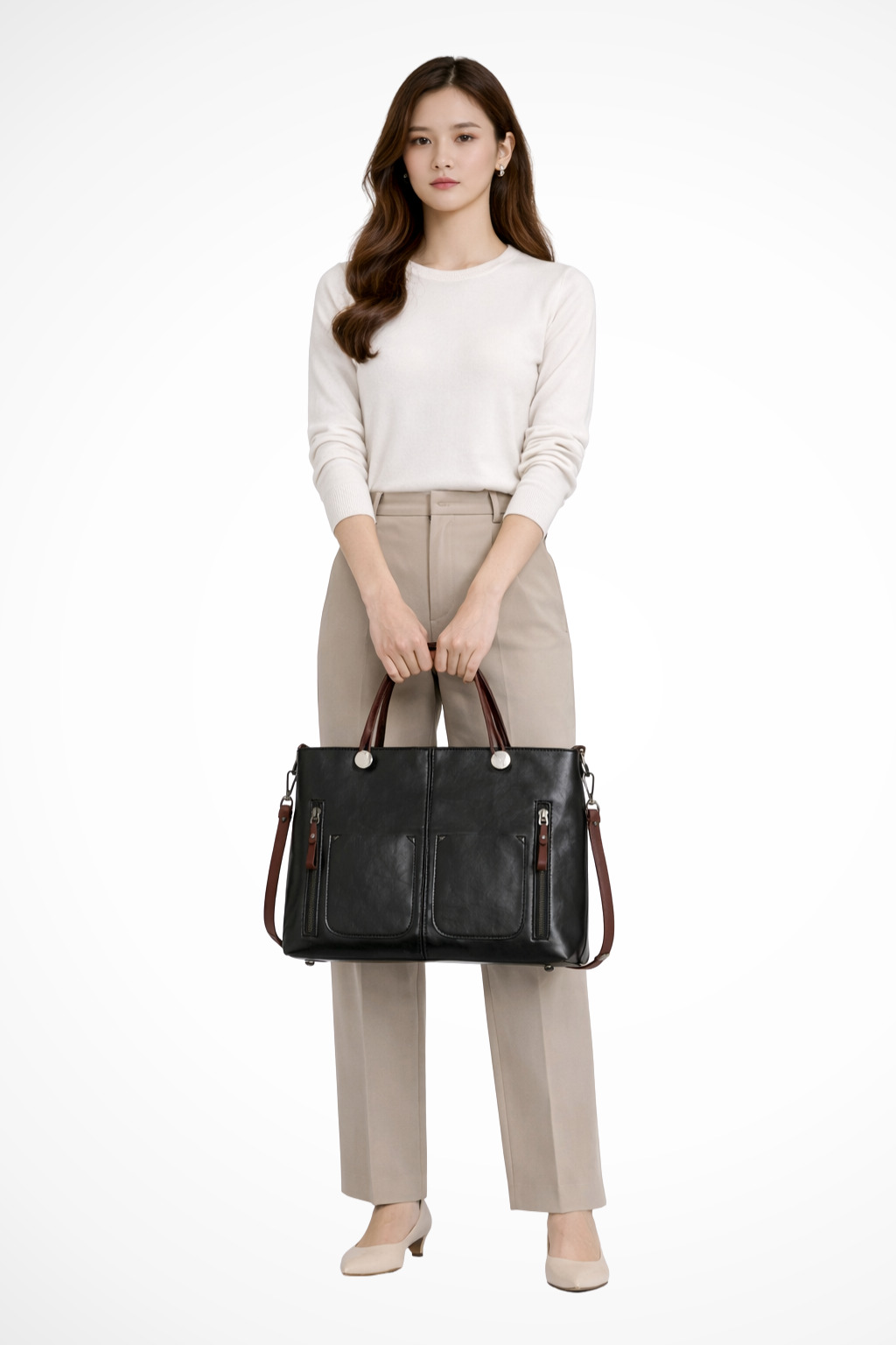 Seraphina | Women Multi Pocket Structured Tote Bag