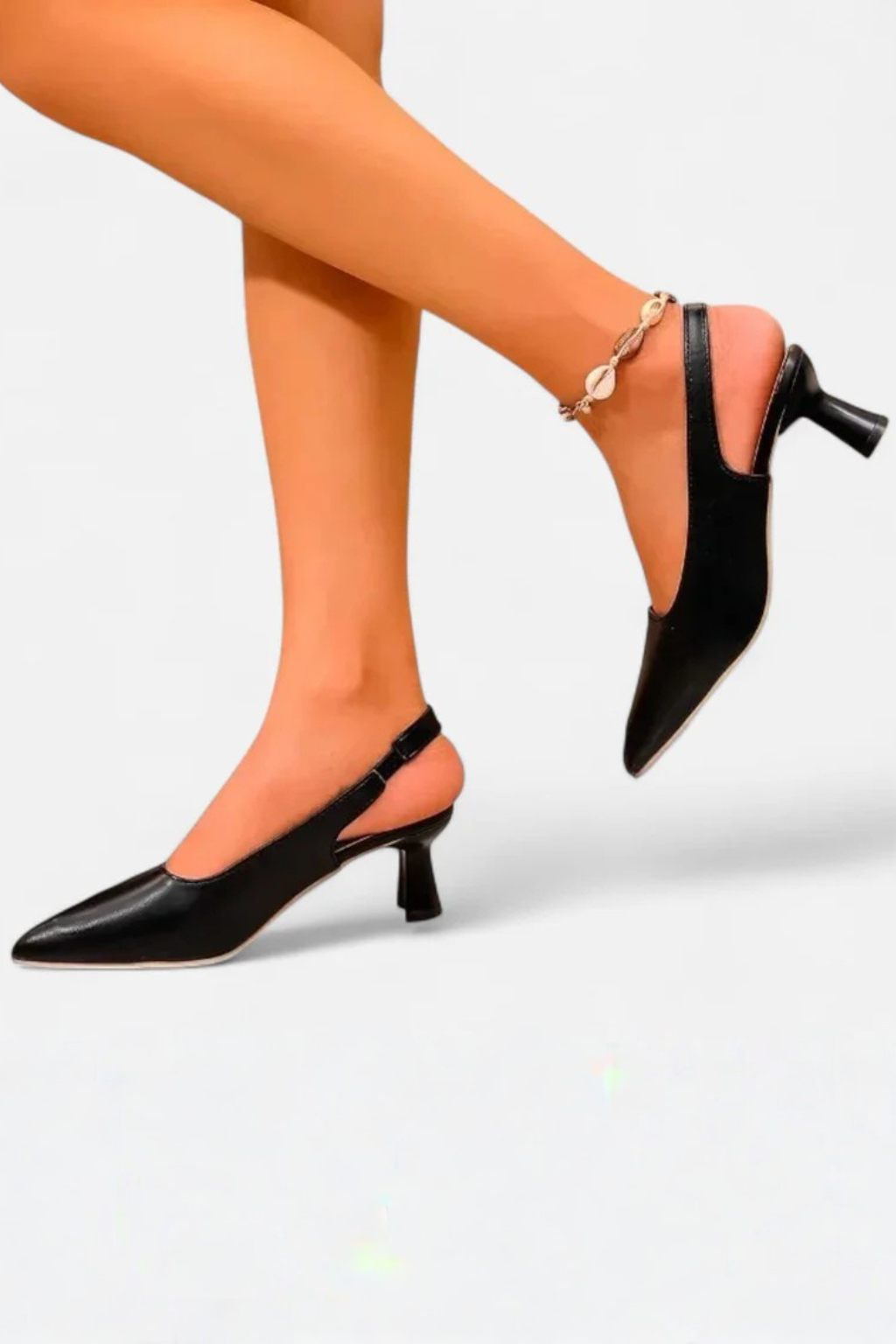Octavia | Women Pointed Toe Slingback Kitten Heels