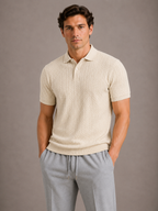 Lunelle | Men's Polo Shirt with Texture Modern Casual Elegance