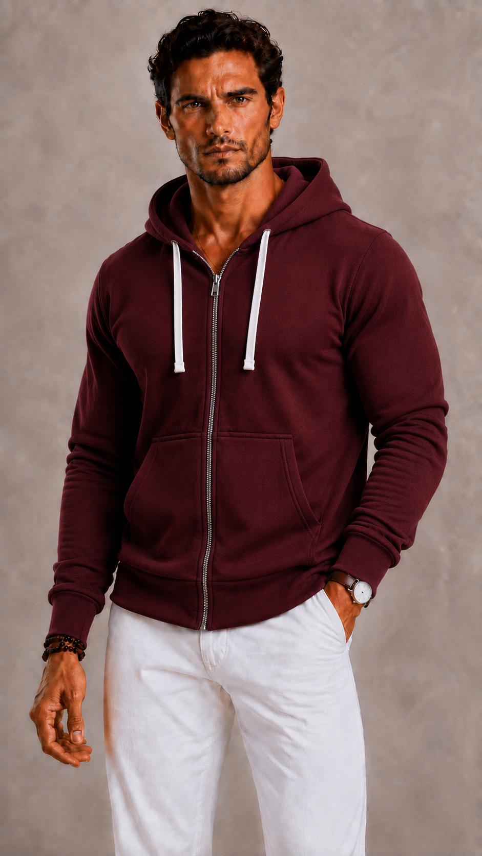 Lunelle | Men's Fleece Hoodie with Windproof Zipper