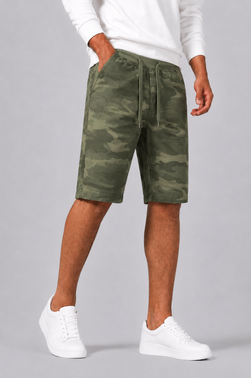 Lunelle | Men's Camo Shorts with Drawstring and Elastic Waist