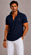 Lunelle | Men's Polo with Ribbed Collar and Short Sleeves