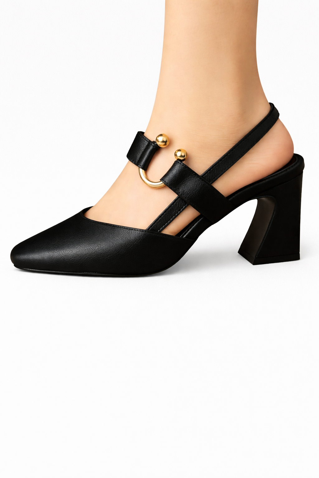 Valeria | Women Square Toe Slingback Heels