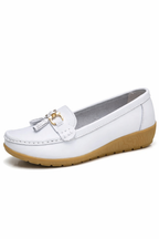 Gwendoline | Women Tassel Detail Slip On Ballet Flats Loafers