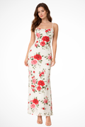 Elara | Women Floral Spaghetti Strap Maxi Summer Wedding Dress