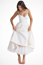 June | Women Corset Wedding Guest Midi Dress