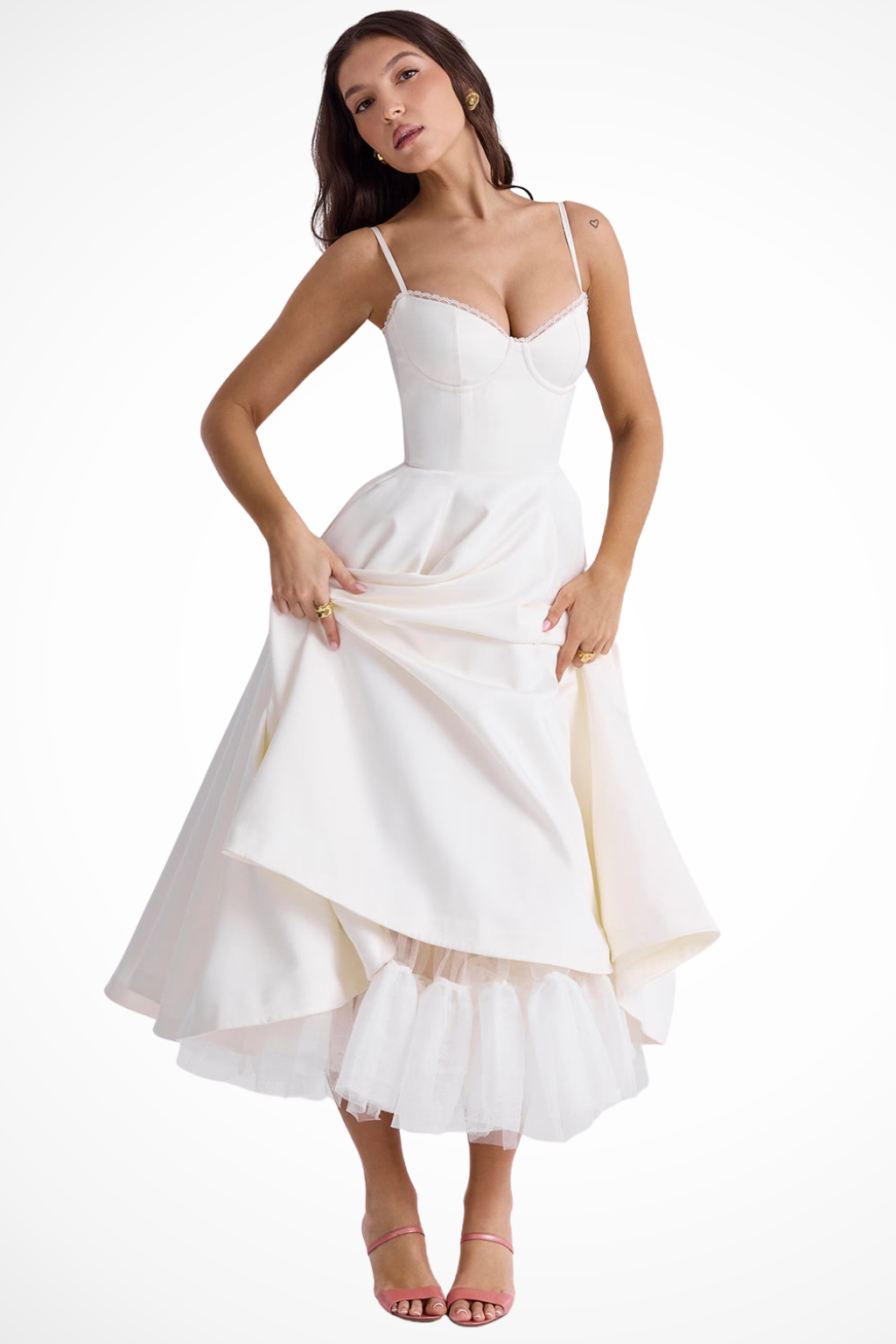June | Women Corset Wedding Guest Midi Dress