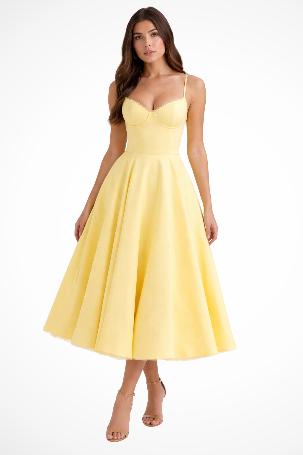 June | Women Corset Wedding Guest Midi Dress