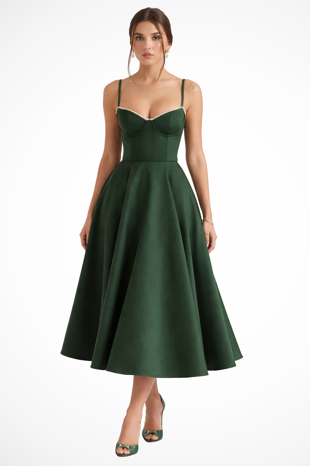 June | Women Corset Wedding Guest Midi Dress