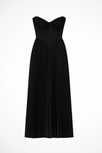 Vivienne | Women Strapless Pleated Wedding Guest Maxi Dress