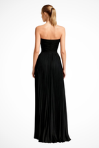 Vivienne | Women Strapless Pleated Wedding Guest Maxi Dress