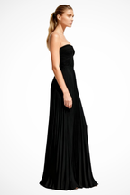 Vivienne | Women Strapless Pleated Wedding Guest Maxi Dress