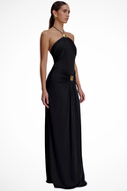 Celestine | Women Halter Neck Backless Summer Wedding Guest Maxi Dress