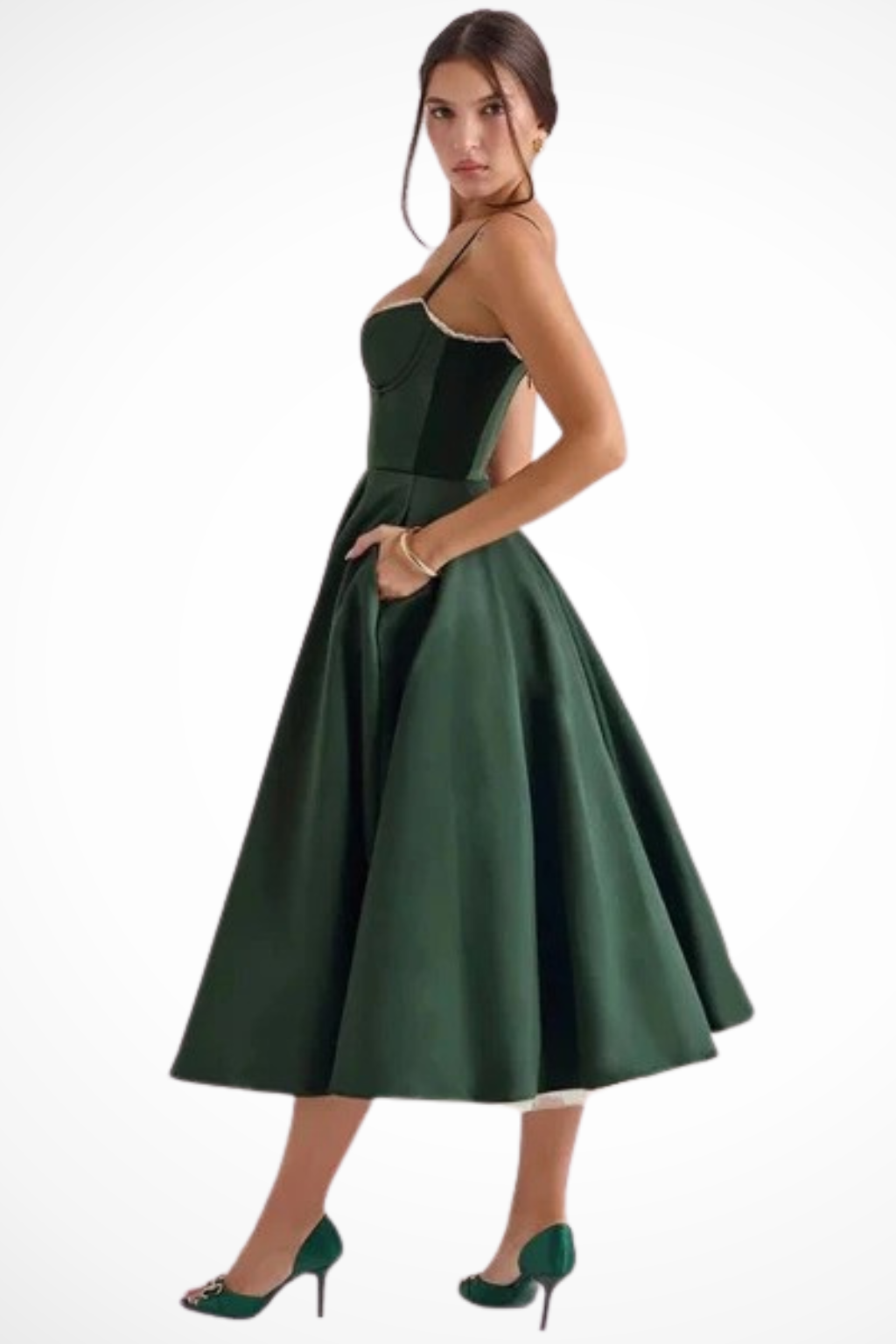 June | Women Corset Wedding Guest Midi Dress