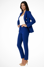 Hargrove | Women Button Detail Blazer and Trousers Suit Set