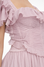Evangeline | Women Chiffon Ruffle Tiered Race Day Maxi Dress