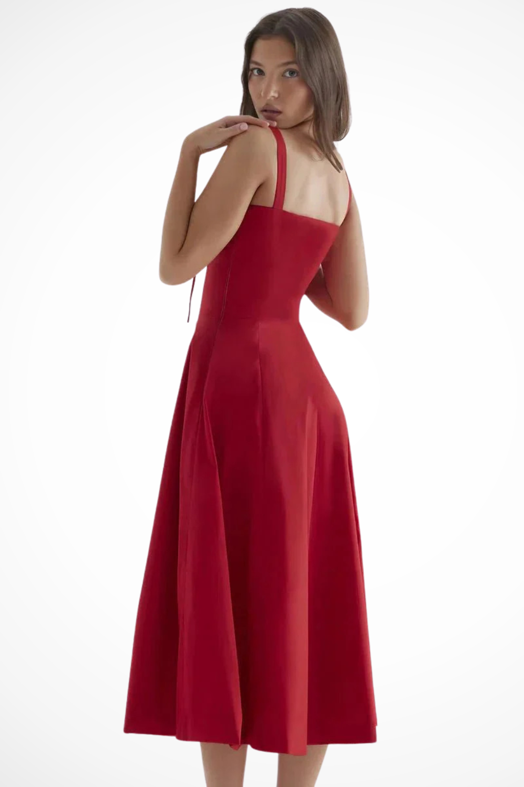 Tabitha | Women Square Neck Bow Detail Corset Wedding Guest Floral Midi Dress