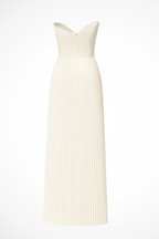 Vivienne | Women Strapless Pleated Wedding Guest Maxi Dress