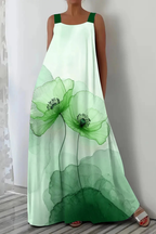 Mabel | Women Floral Print Sleeveless Summer Maxi Dress
