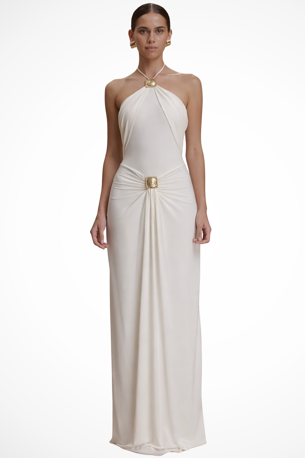 Celestine | Women Halter Neck Backless Summer Wedding Guest Maxi Dress