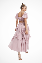 Evangeline | Women Chiffon Ruffle Tiered Race Day Maxi Dress