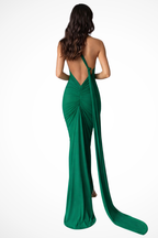 Floriana | Women One Shoulder Backless Ruched Race Day Maxi Dress