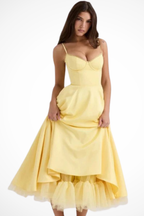June | Women Corset Wedding Guest Midi Dress
