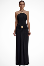 Celestine | Women Halter Neck Backless Summer Wedding Guest Maxi Dress