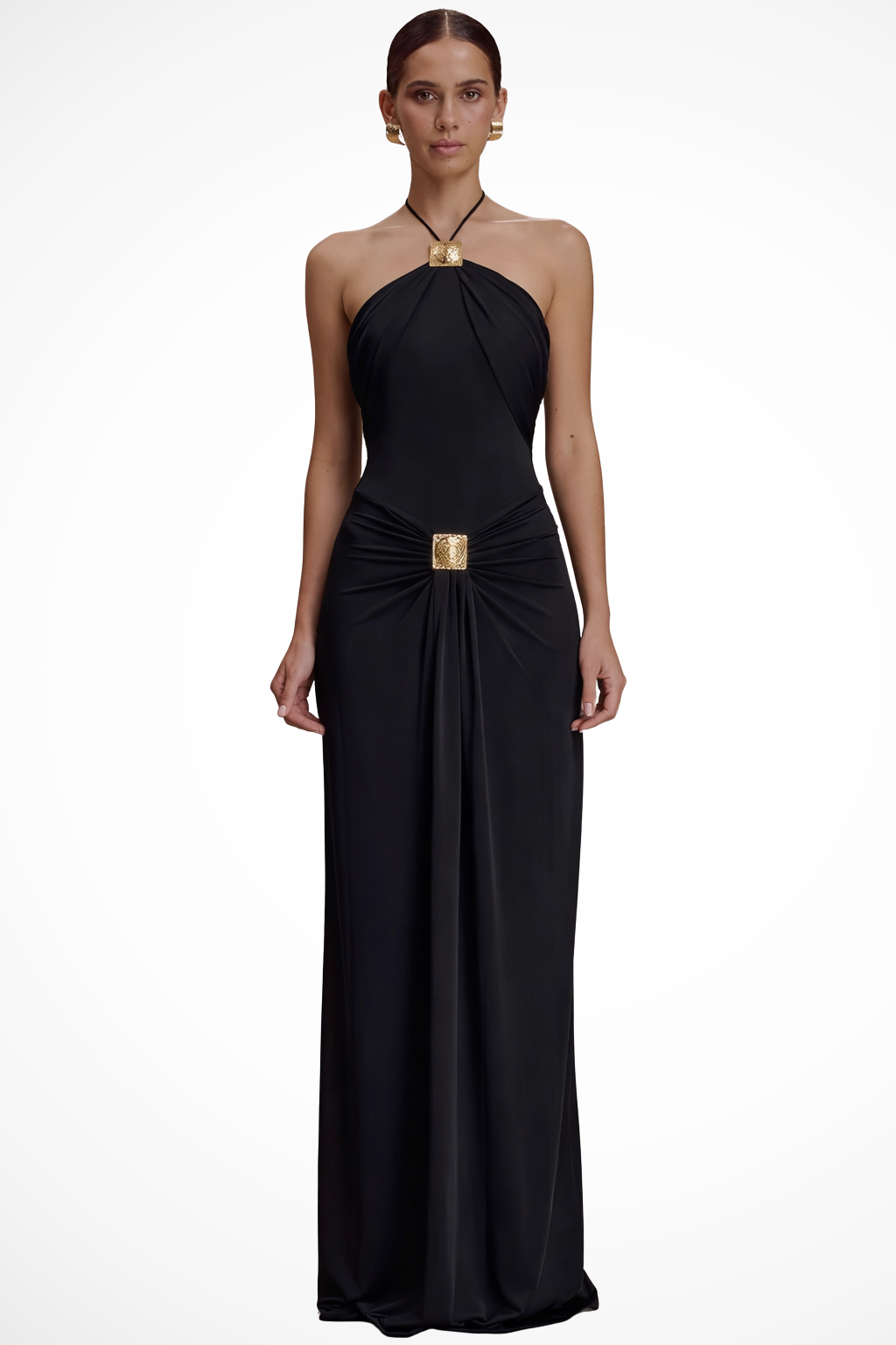 Celestine | Women Halter Neck Backless Summer Wedding Guest Maxi Dress