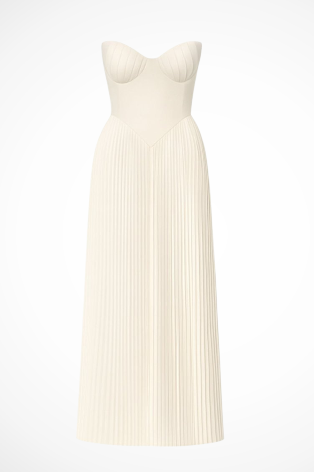 Vivienne | Women Strapless Pleated Wedding Guest Maxi Dress