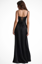 Lorenna | Women Satin Corset Wedding Guest Maxi Dress