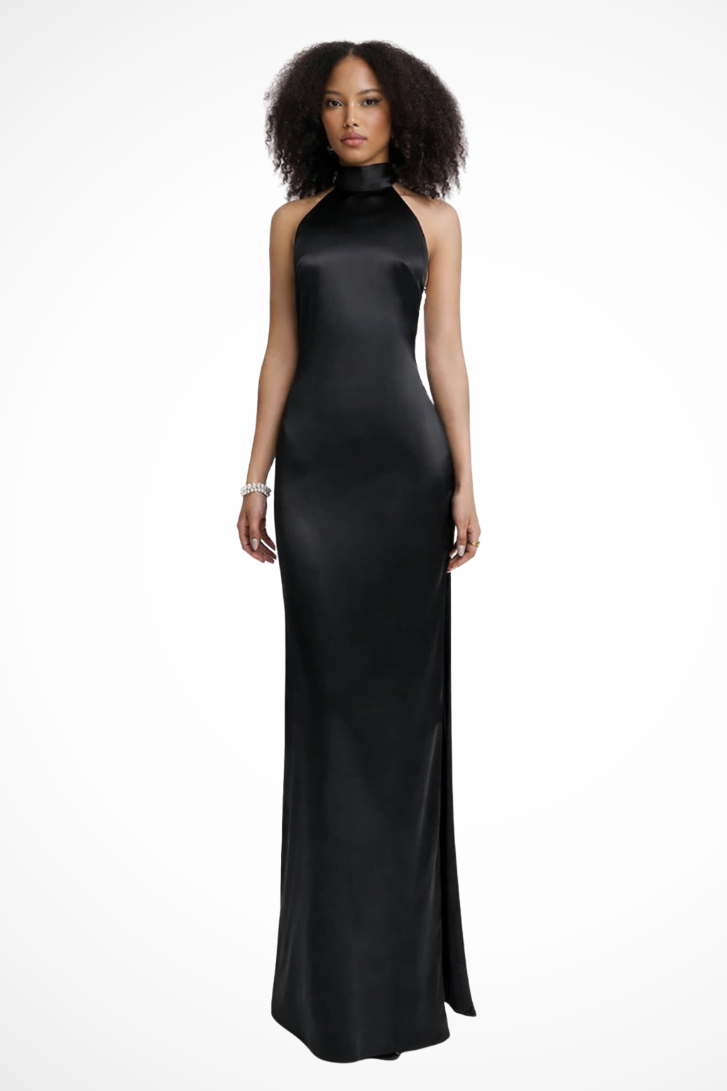 Seraphine | Women High Neck Halter Chain Detail Backless Wedding Guest Maxi Dress