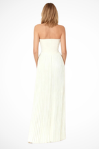 Vivienne | Women Strapless Pleated Wedding Guest Maxi Dress