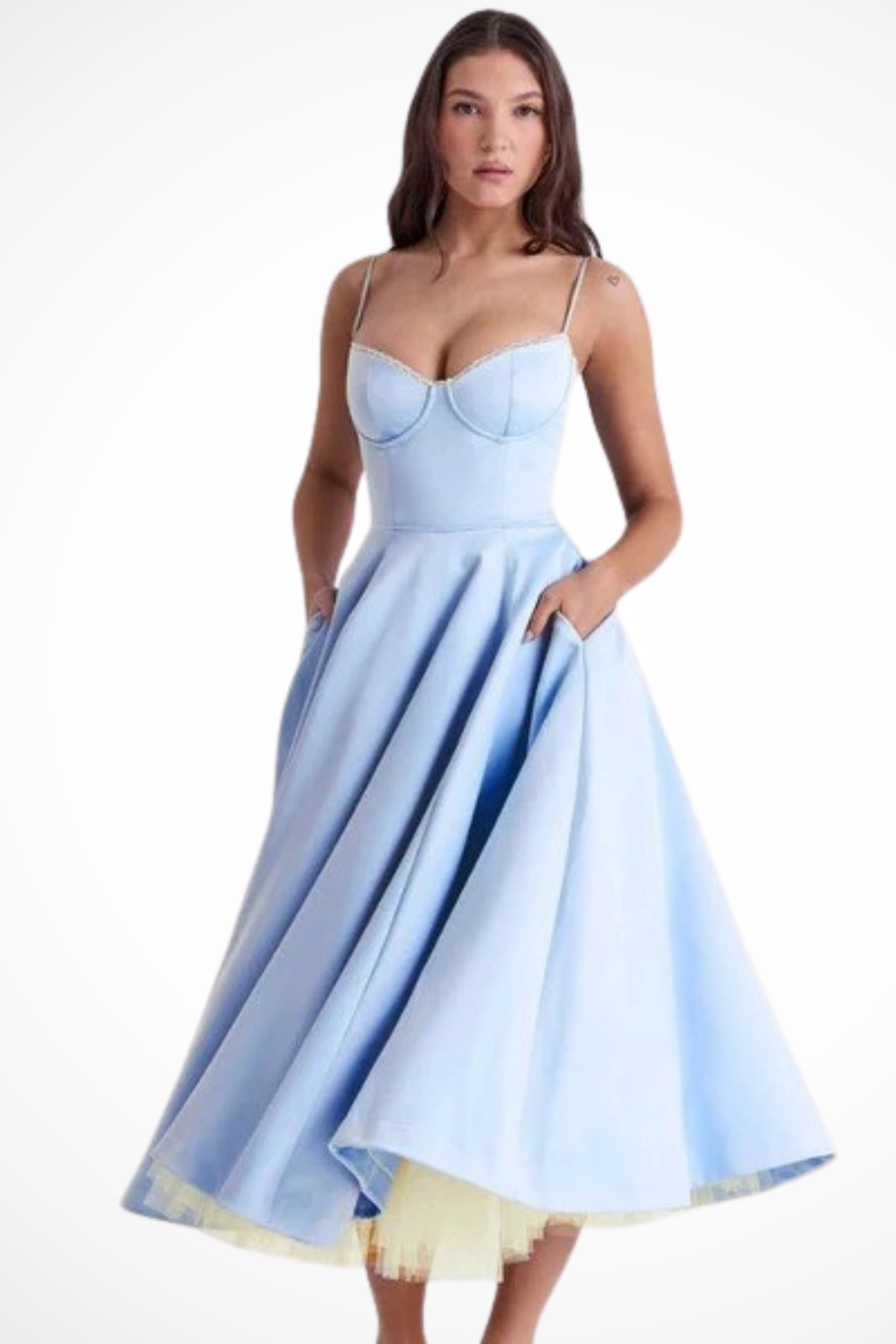 June | Women Corset Wedding Guest Midi Dress