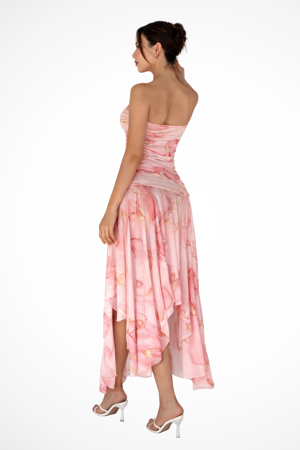 Cordelia | Women Strapless Floral Wedding Guest Maxi Dress