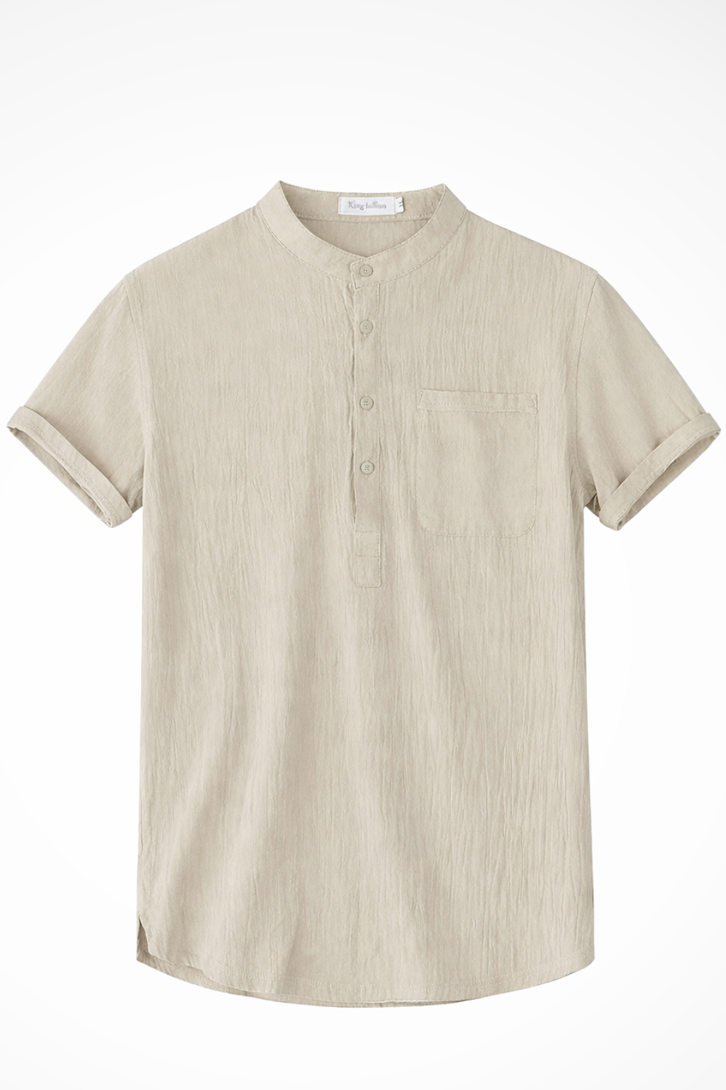 Archer | Men Linen Collar Short Sleeve Summer Shirt