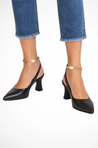 Octavia | Women Pointed Toe Slingback Kitten Heels