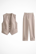 Annabelle | Women Tailored Waistcoat and Straight Leg Trousers Race Day Suit Set