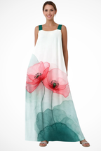 Mabel | Women Floral Print Sleeveless Summer Maxi Dress
