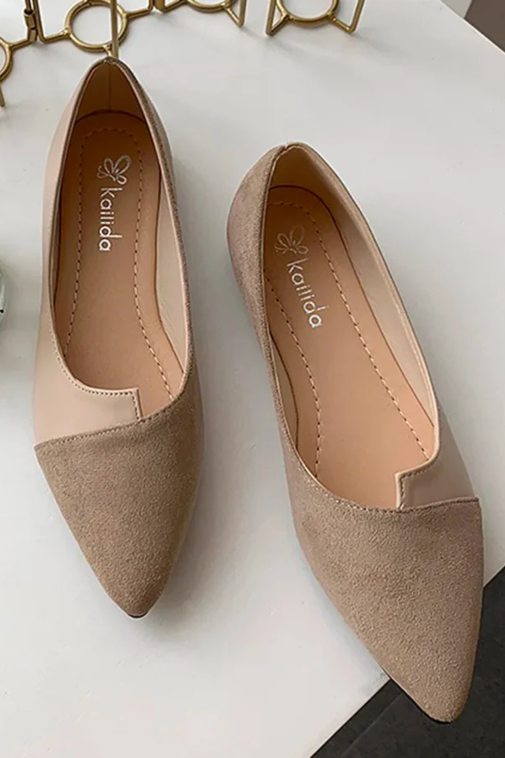 Tabitha | Women Pointed Toe Slip On Ballet Flats