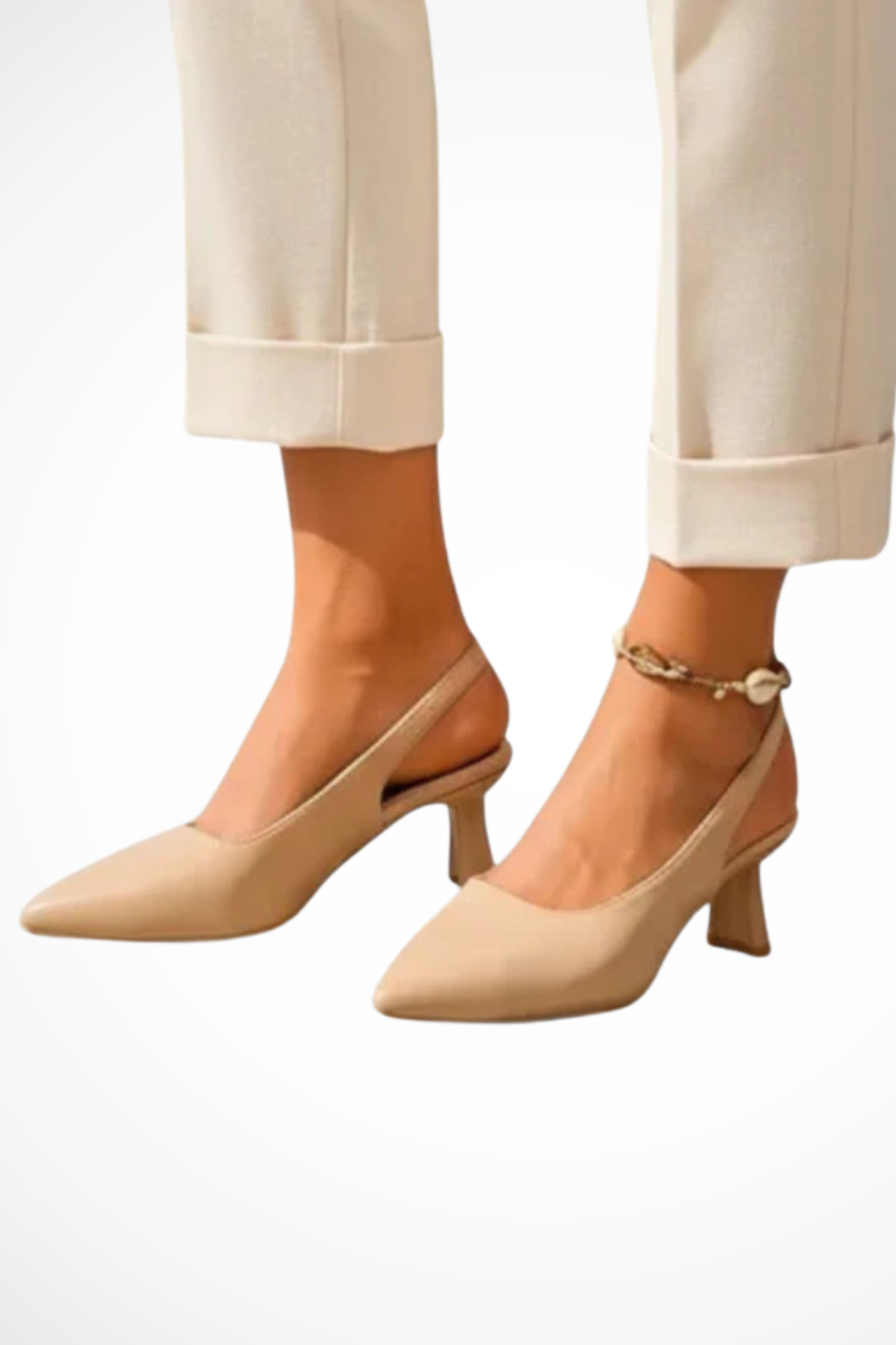 Octavia | Women Pointed Toe Slingback Kitten Heels