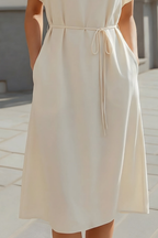 Waverly | Women Batwing Sleeve Tie Waist Wedding Guest Midi Dress