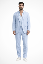 Monty | Men Relaxed Fit Linen Summer Wedding Guest Suit