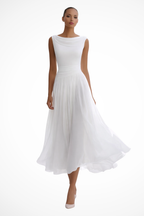 Vivienne | Women Draped Pleated Wedding Guest Midi Dress