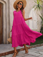 Florence | Women’s Sleeveless Tiered Maxi Summer Dress