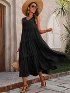 Florence | Women’s Sleeveless Tiered Maxi Summer Dress